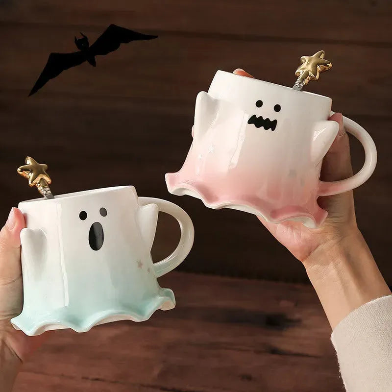 Halloween Cute Ghost Ceramic Cup - Bellarte Enchanté Halloween Cute Ghost Ceramic Cup